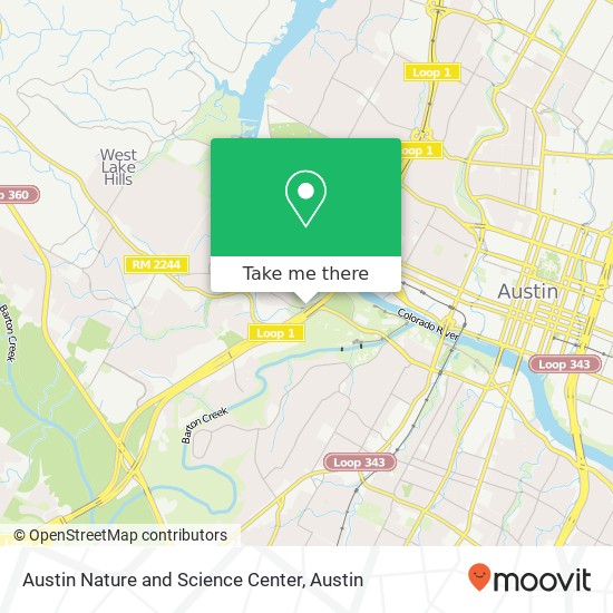 Mapa de Austin Nature and Science Center