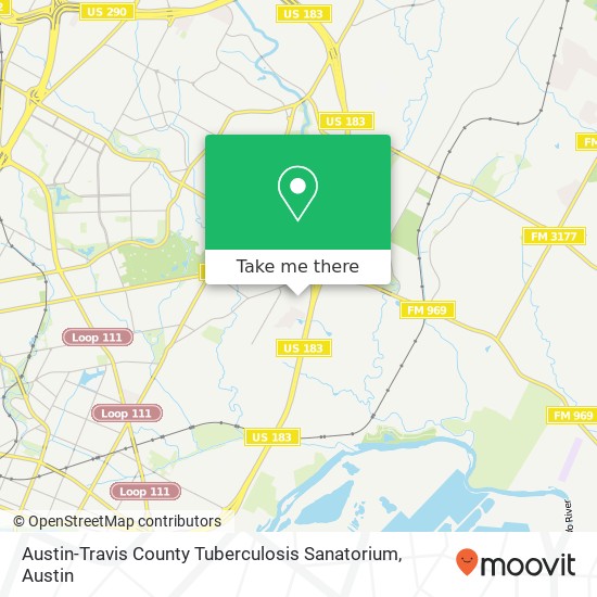 Austin-Travis County Tuberculosis Sanatorium map