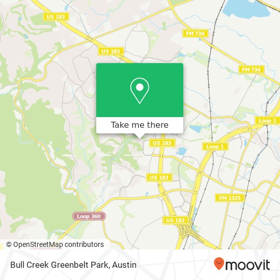 Bull Creek Greenbelt Park map