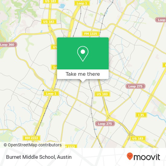 Burnet Middle School map