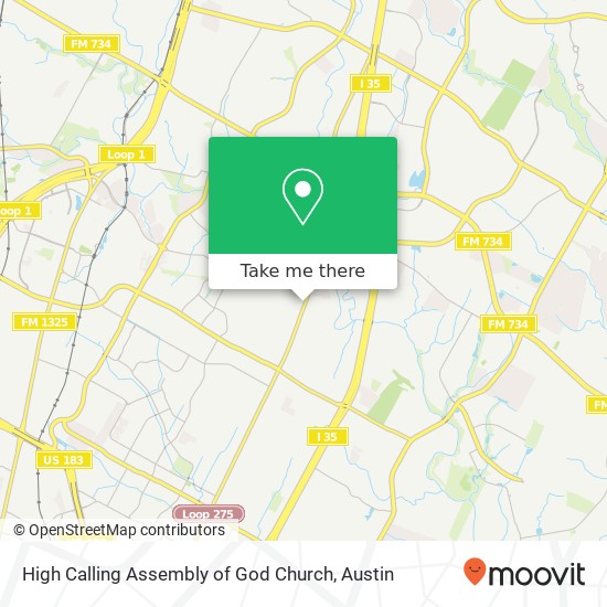 High Calling Assembly of God Church map