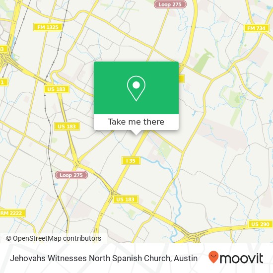 Mapa de Jehovahs Witnesses North Spanish Church