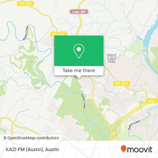 KAZI-FM (Austin) map