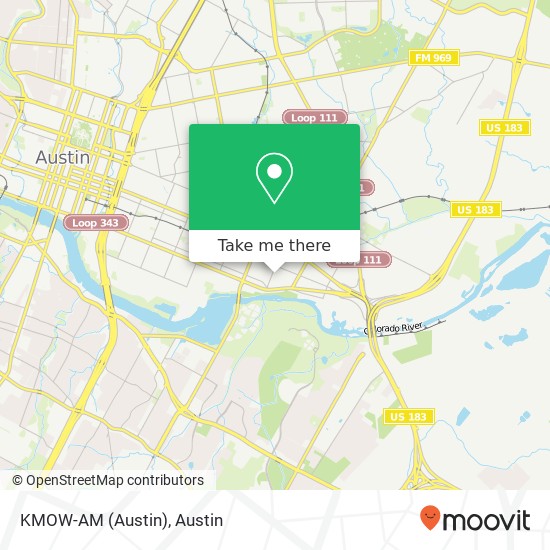 Mapa de KMOW-AM (Austin)