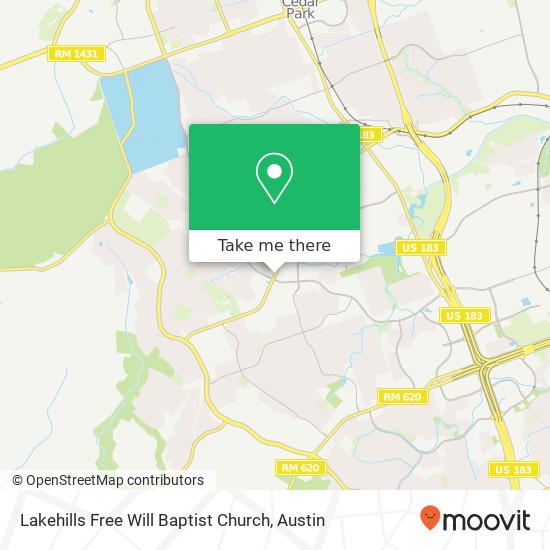 Mapa de Lakehills Free Will Baptist Church