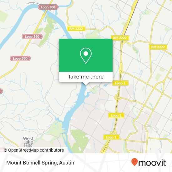 Mount Bonnell Spring map