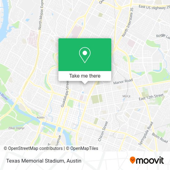 Mapa de Texas Memorial Stadium