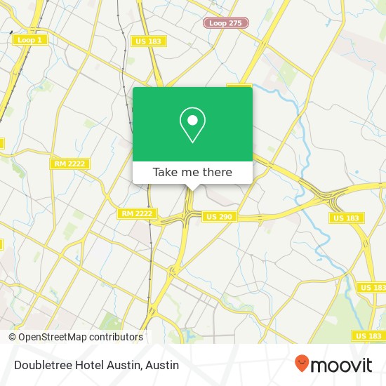Mapa de Doubletree Hotel Austin