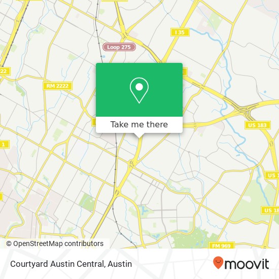 Courtyard Austin Central map
