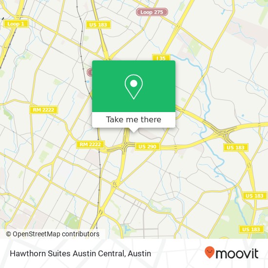 Hawthorn Suites Austin Central map