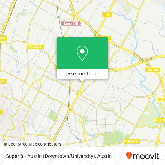 Super 8 - Austin (Downtown / University) map