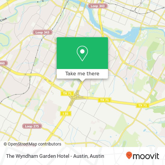 Mapa de The Wyndham Garden Hotel - Austin