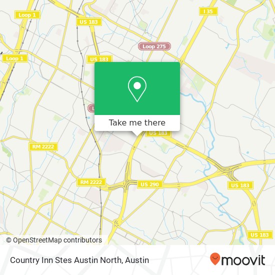 Mapa de Country Inn Stes Austin North