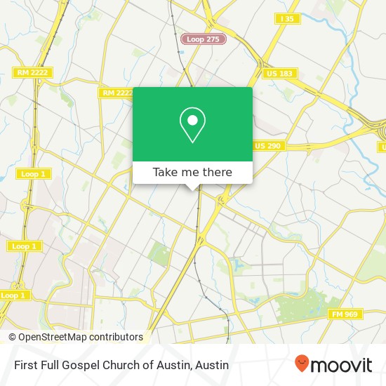 First Full Gospel Church of Austin map