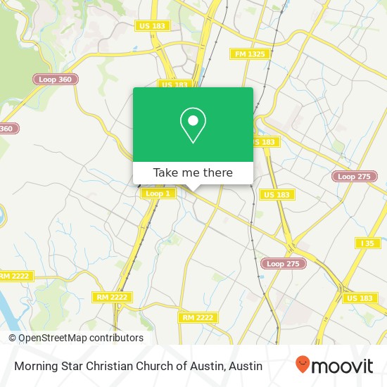 Mapa de Morning Star Christian Church of Austin