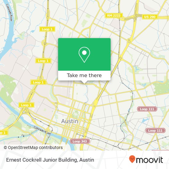 Mapa de Ernest Cockrell Junior Building