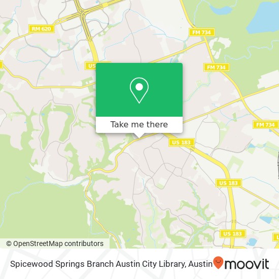 Spicewood Springs Branch Austin City Library map