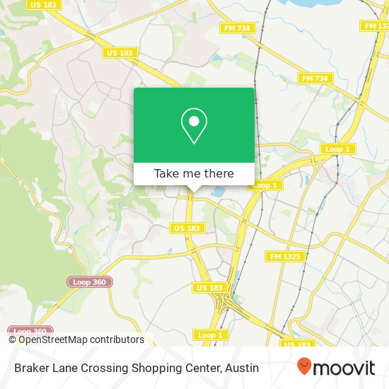 Braker Lane Crossing Shopping Center map