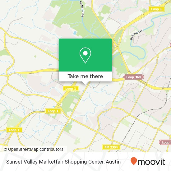 Mapa de Sunset Valley Marketfair Shopping Center