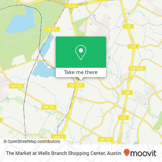 Mapa de The Market at Wells Branch Shopping Center