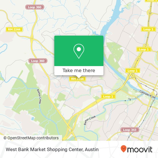 Mapa de West Bank Market Shopping Center