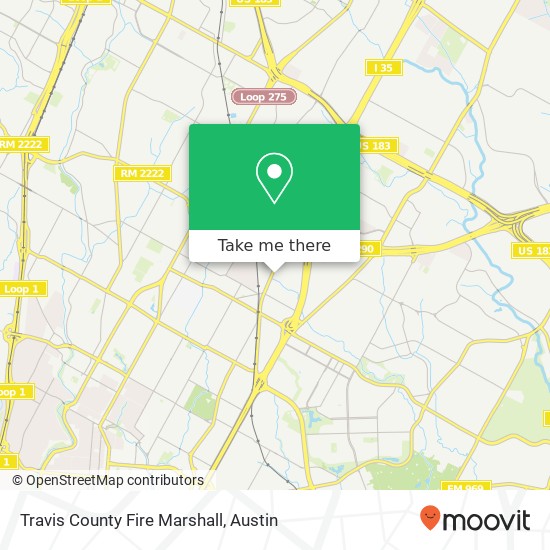 Travis County Fire Marshall map