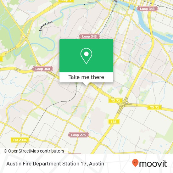 Austin Fire Department Station 17 map