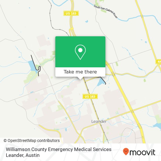 Williamson County Emergency Medical Services Leander map