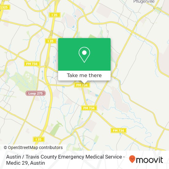 Mapa de Austin / Travis County Emergency Medical Service - Medic 29