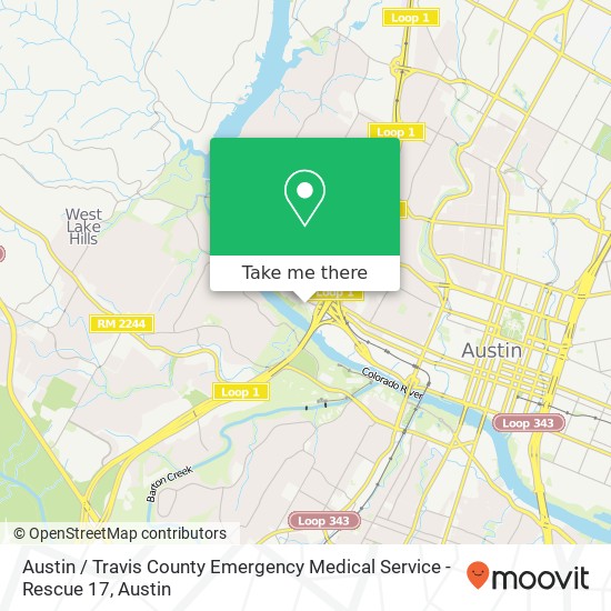 Mapa de Austin / Travis County Emergency Medical Service - Rescue 17