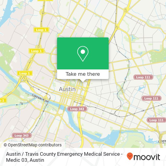 Mapa de Austin / Travis County Emergency Medical Service - Medic 03