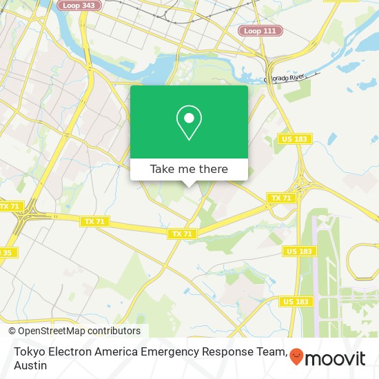 Tokyo Electron America Emergency Response Team map