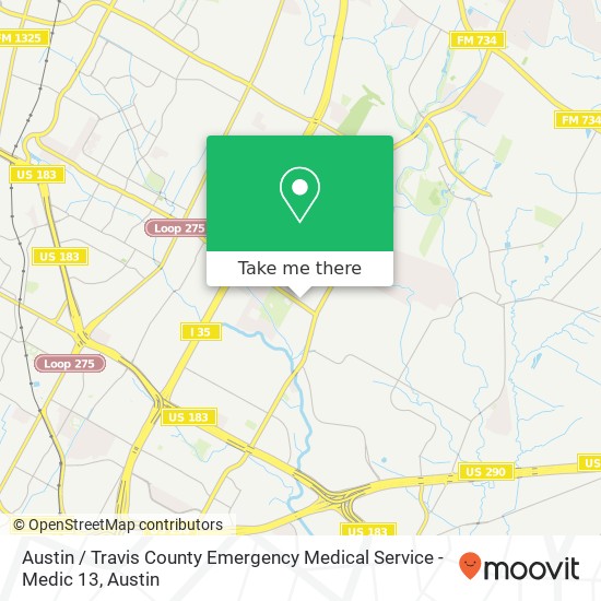 Austin / Travis County Emergency Medical Service - Medic 13 map