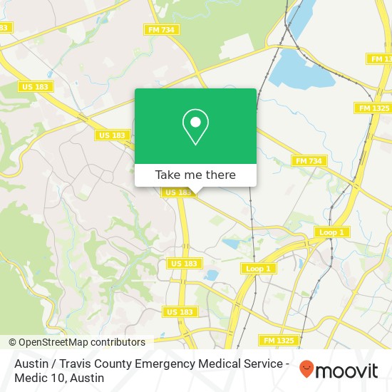Austin / Travis County Emergency Medical Service - Medic 10 map