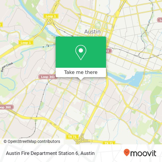 Austin Fire Department Station 6 map