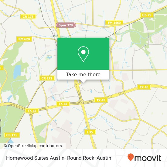 Mapa de Homewood Suites Austin- Round Rock