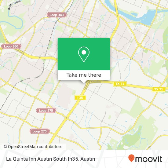 Mapa de La Quinta Inn Austin South Ih35