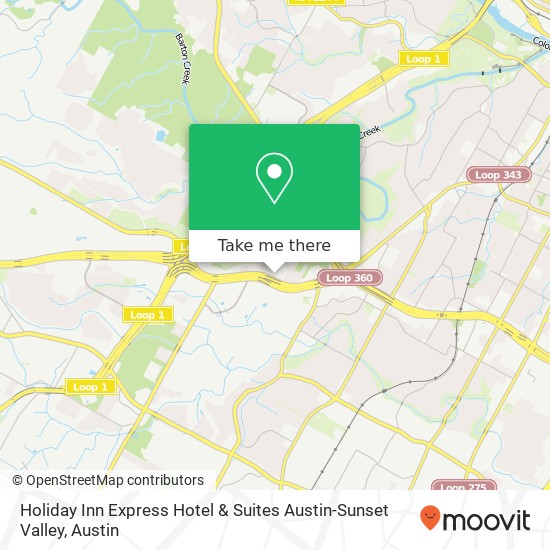 Mapa de Holiday Inn Express Hotel & Suites Austin-Sunset Valley