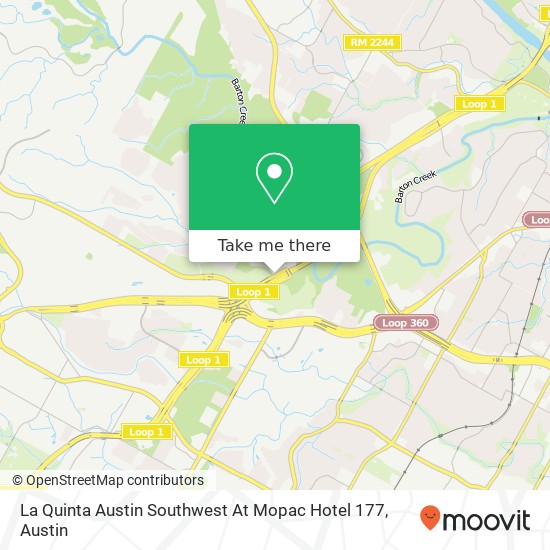 Mapa de La Quinta Austin Southwest At Mopac Hotel 177