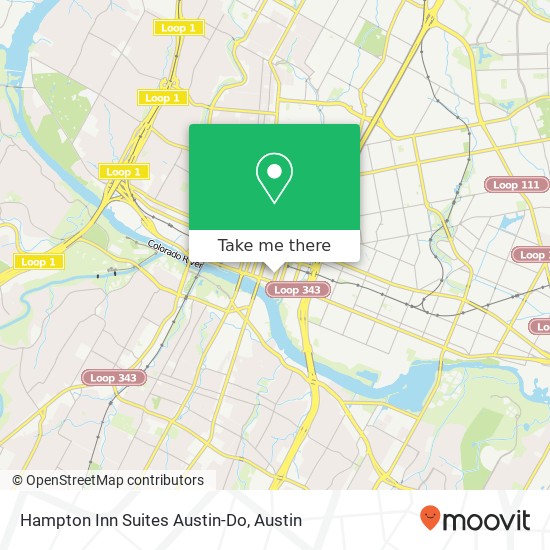 Hampton Inn Suites Austin-Do map
