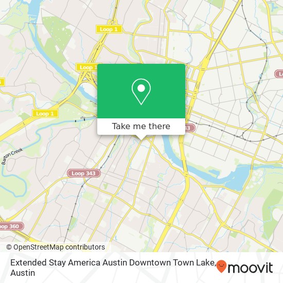 Mapa de Extended Stay America Austin Downtown Town Lake