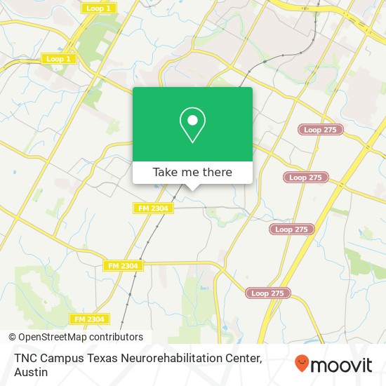 TNC Campus Texas Neurorehabilitation Center map