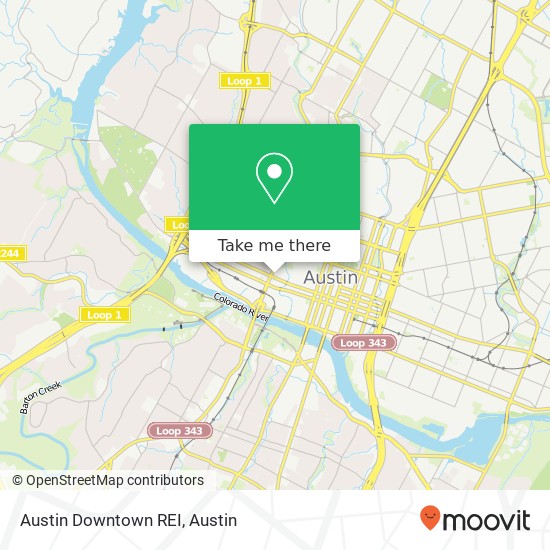 Austin Downtown REI map