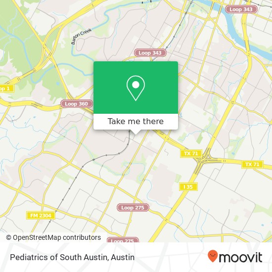 Pediatrics of South Austin map