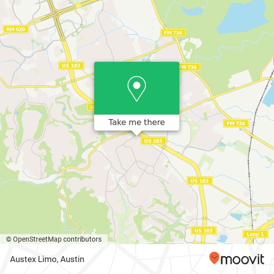 Austex Limo map