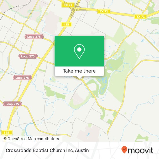 Mapa de Crossroads Baptist Church Inc