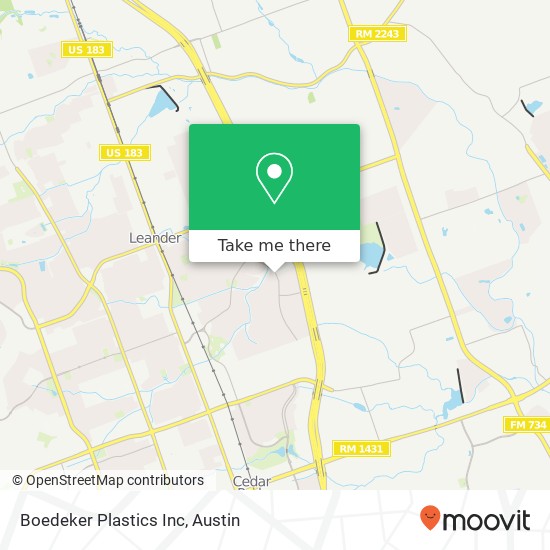 Mapa de Boedeker Plastics Inc