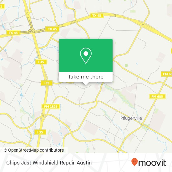 Chips Just Windshield Repair map