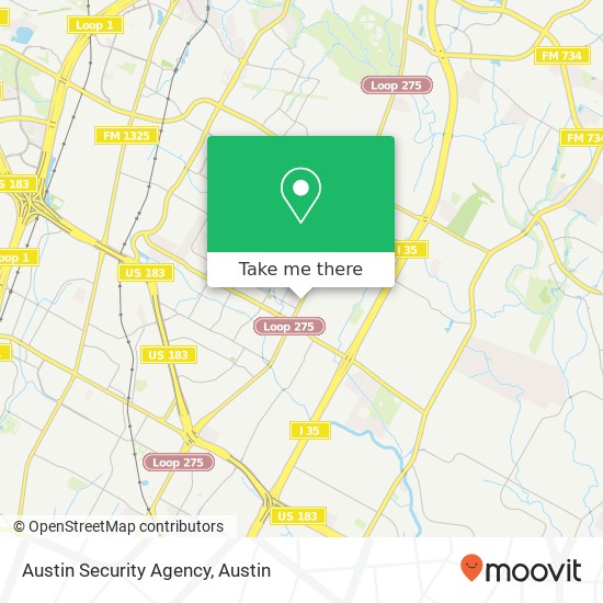 Austin Security Agency map