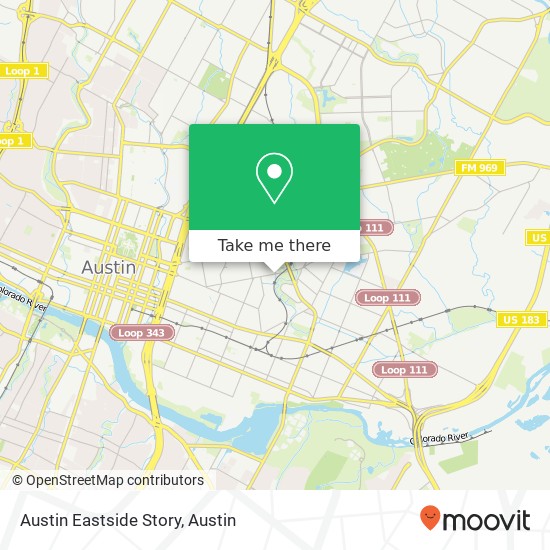 Mapa de Austin Eastside Story